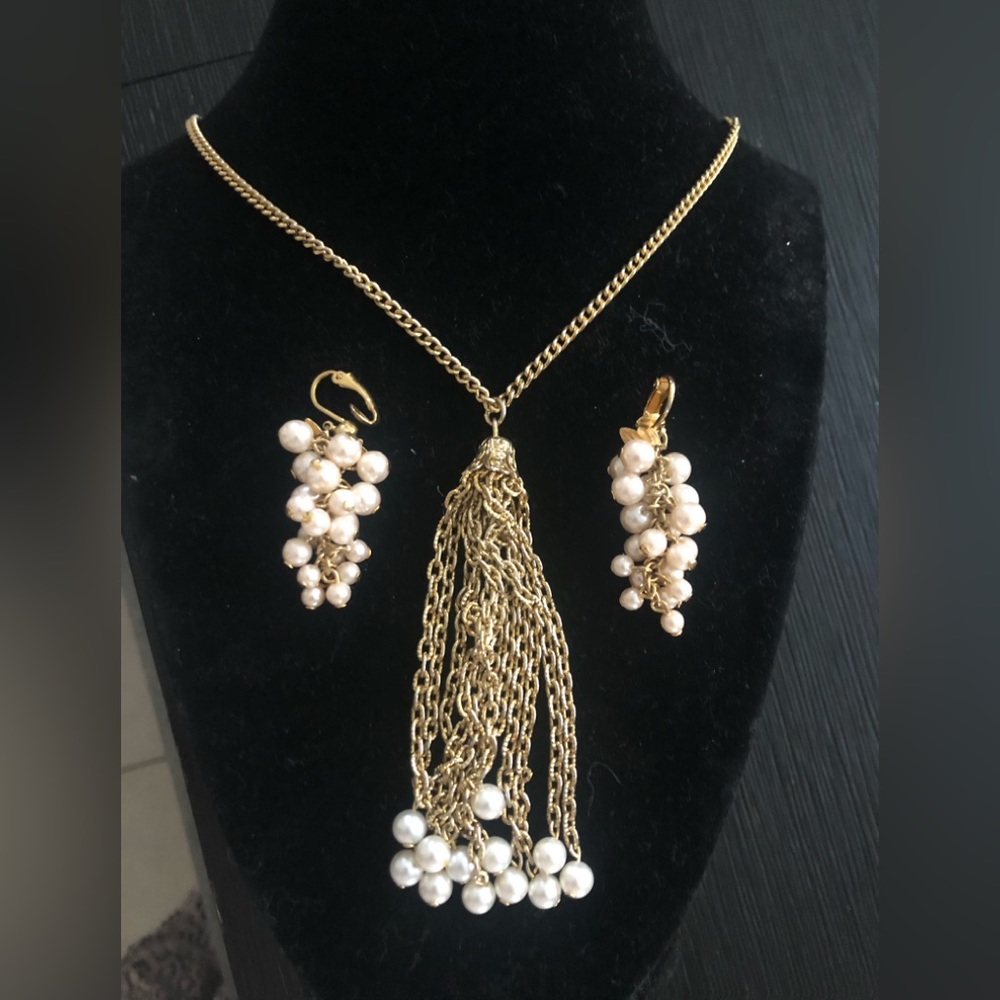 Vintage Pearl Fringe Set